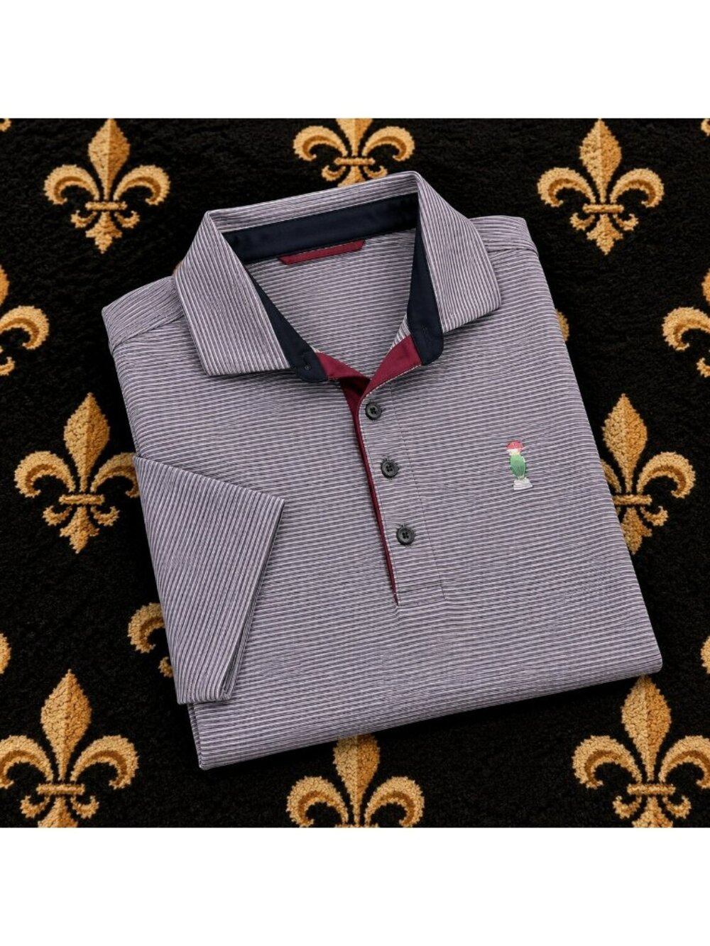 Greyson Golf Polo Shirt Mens XL Purple Stripe Thorny Lea Golf Club Logo USA
